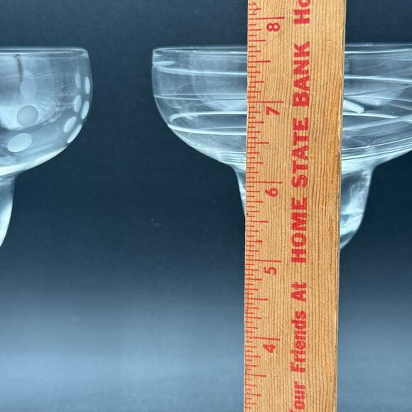 Margarita Glasses by Mikasa in Pattern Cheers Set of 2 Swirl & Bubbles - Picture 3 of 5